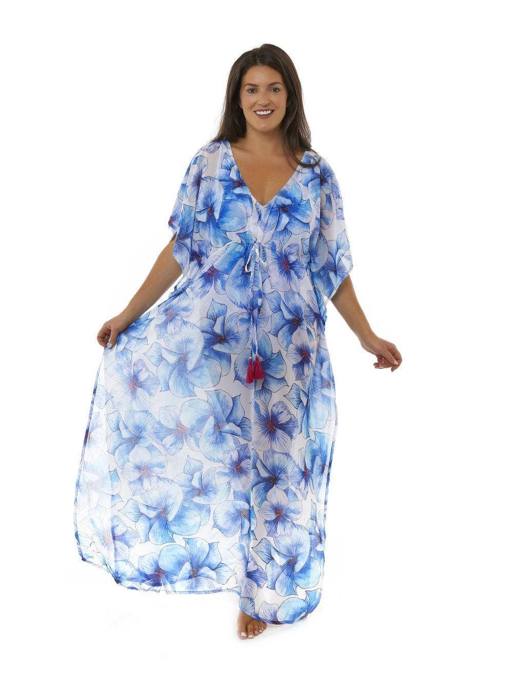 Eleanor Floral Maxi Dress Blue: S/M