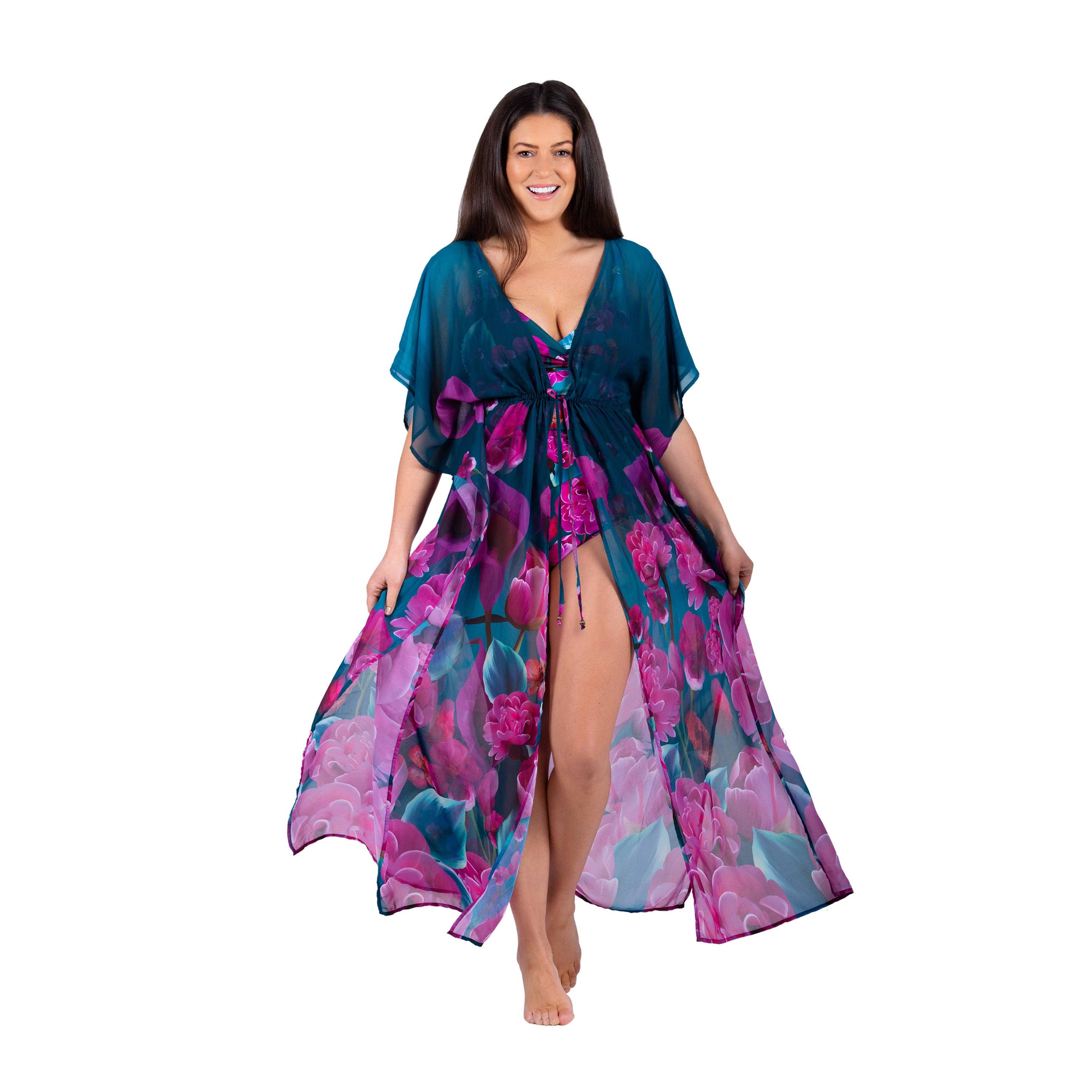 Honolulu Maxi Kaftan Green: S/M