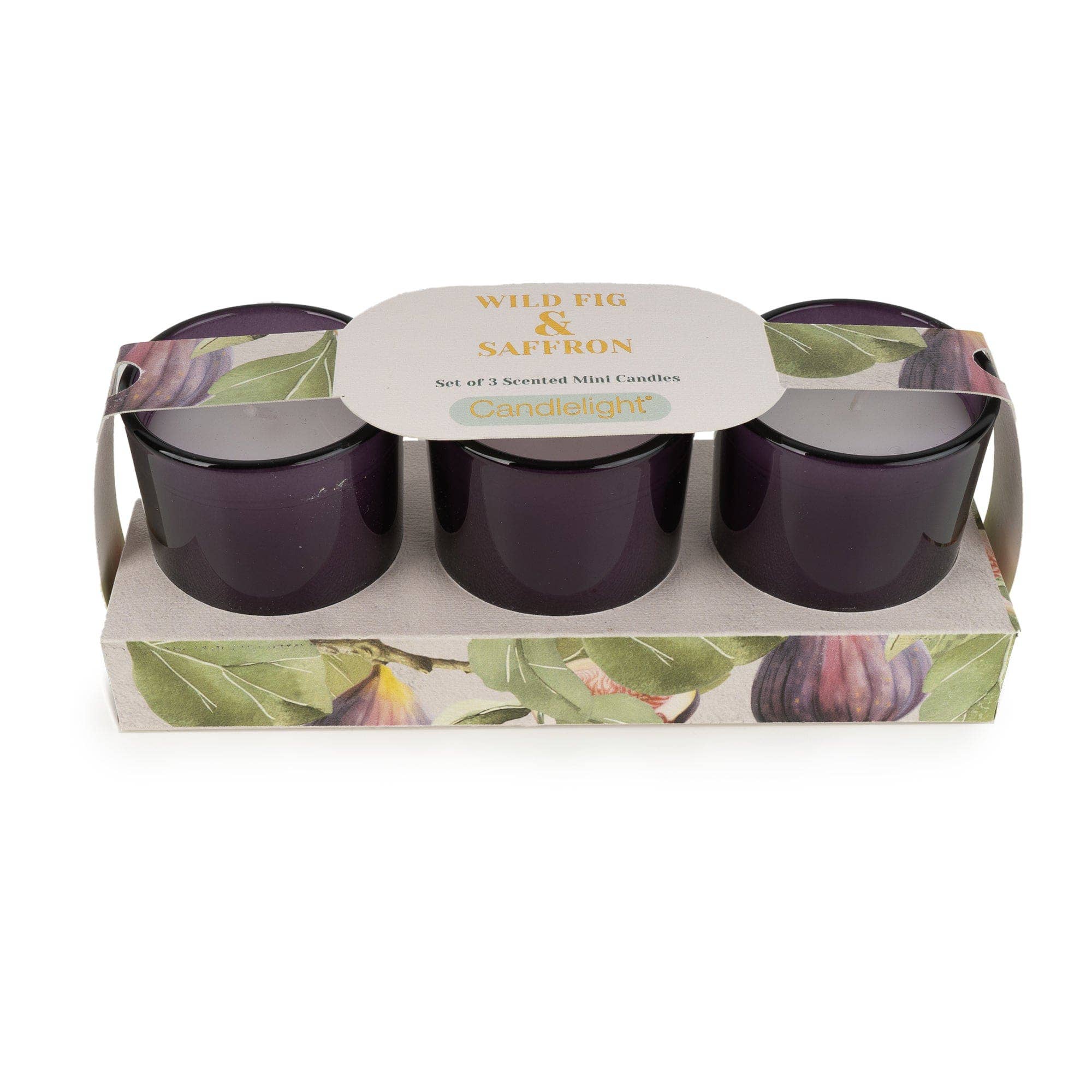 Set of 3 Votive Candles - Wild Fig & Saffron 6pk