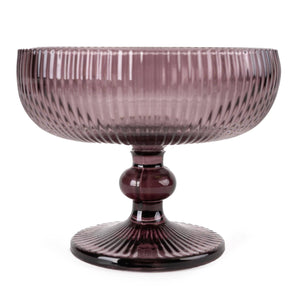 10cm Stemmed Champagne Saucer Glass - Plum 4PK