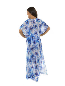 Eleanor Floral Maxi Dress Blue: S/M