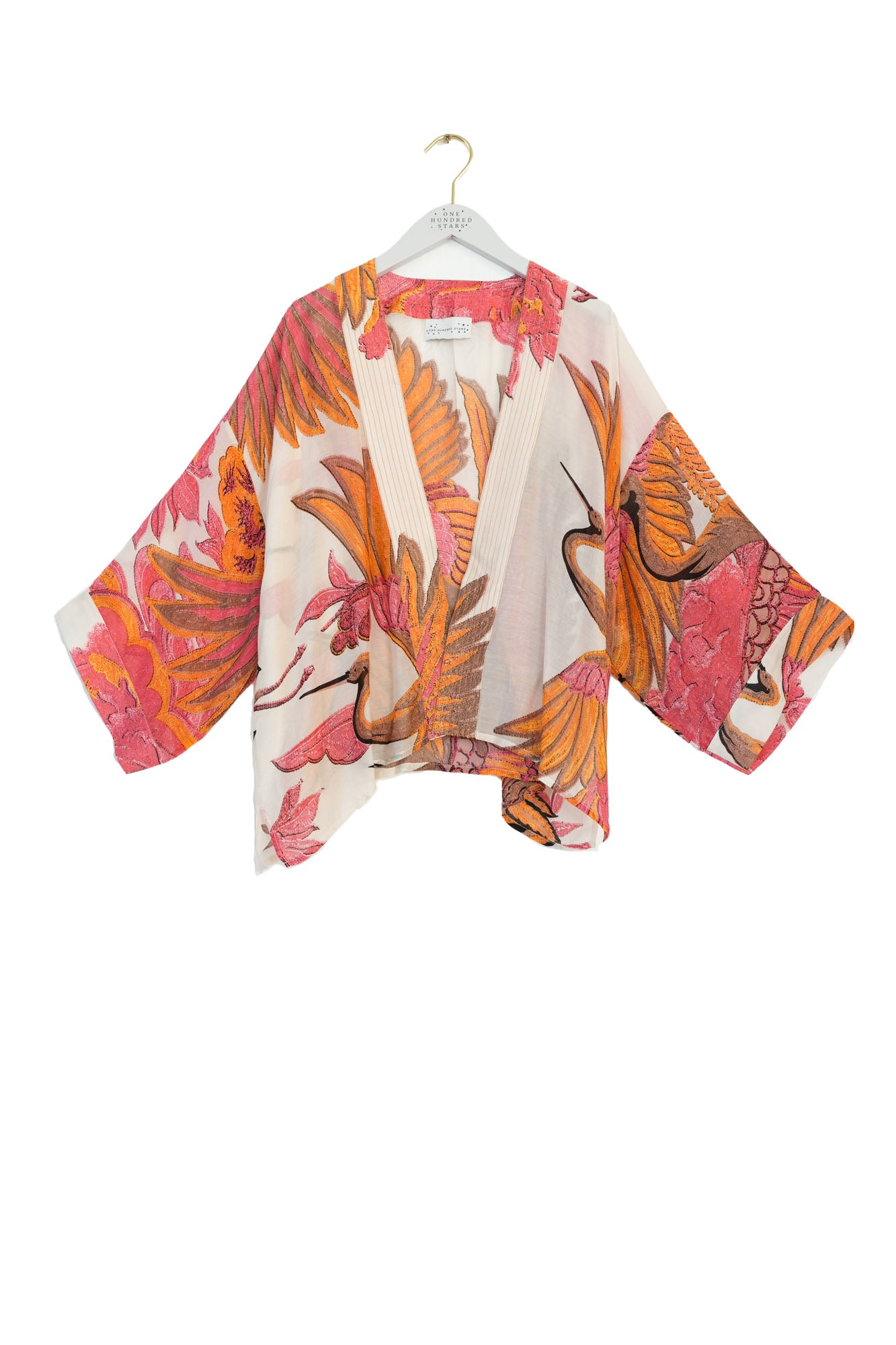 One Hundred Stars Kimono - Crane White