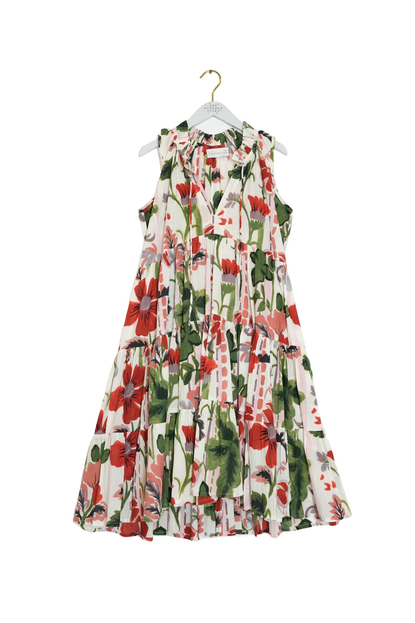 One Hundred Stars Frill Dress - Poppy