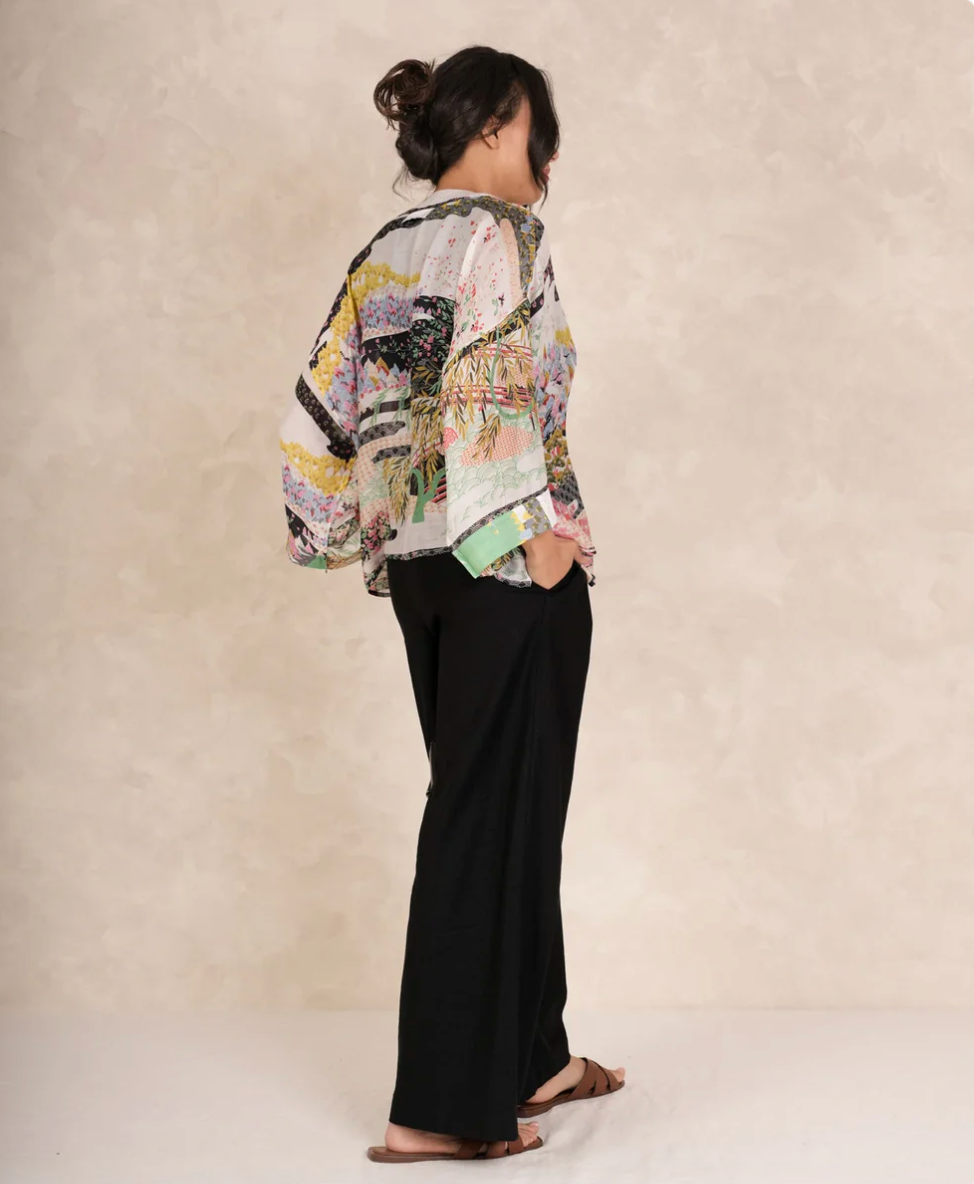 One Hundred Stars Kimono - Spring White