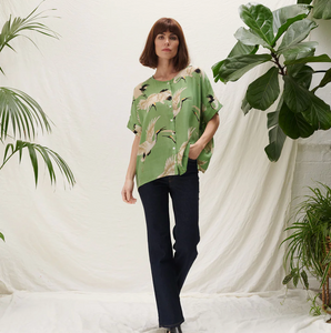 Stork Pea Green Tea Blouse