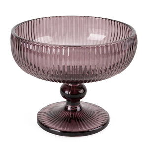 10cm Stemmed Champagne Saucer Glass - Plum 4PK