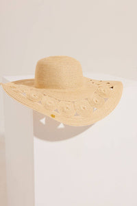 Cut Out Detail Sun Hat Cream: One
