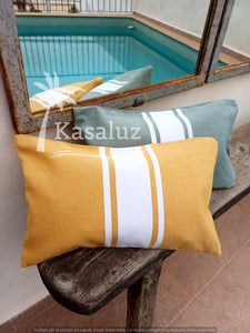 Inflatable Beach Cushion Auténtica Peach Pink 100% Cotton