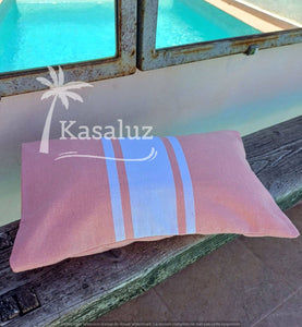 Inflatable Beach Cushion Auténtica Peach Pink 100% Cotton