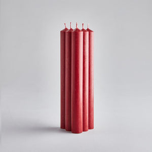 Coloured Dinner Candles - Red - The Voewood