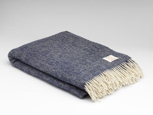Midnight Herringbone Blanket - The Voewood