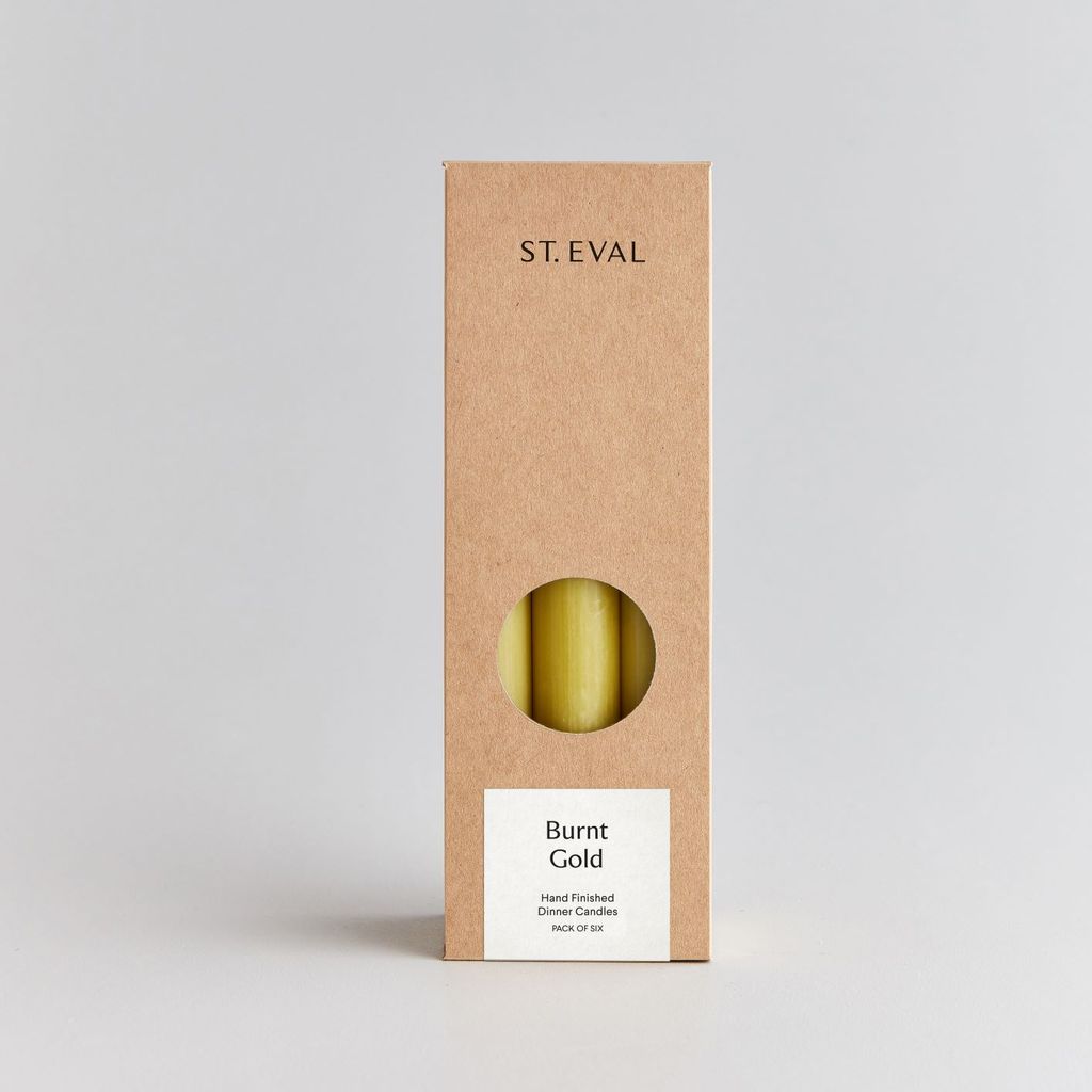 Coloured Dinner Candles - Burnt Gold - The Voewood