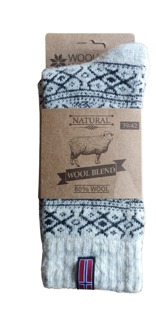 Norwegian Wool Socks - Marine - The Voewood