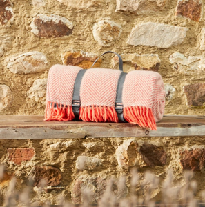 Wool Picnic Blanket with waterproof backing