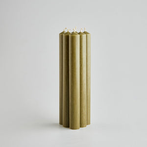 Coloured Dinner Candles - Olive Green - The Voewood