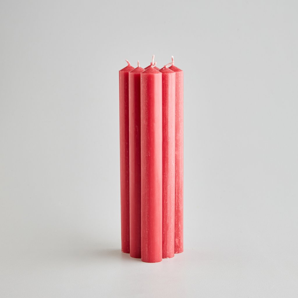 Coloured Dinner Candles - Pink - The Voewood
