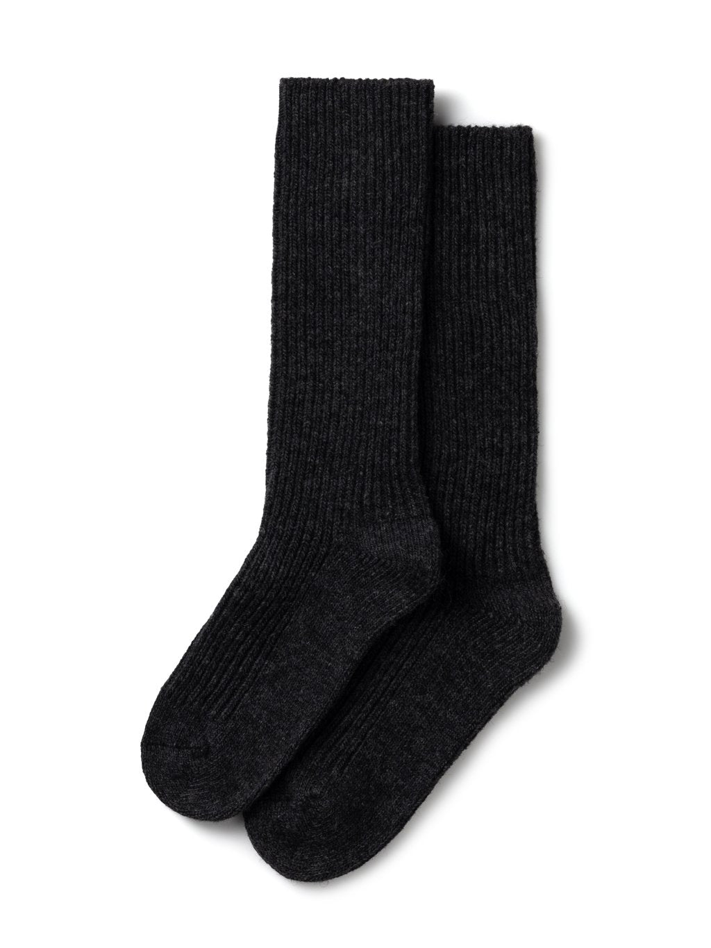 Wool Blend Rib Sock | Charcoal - The Voewood